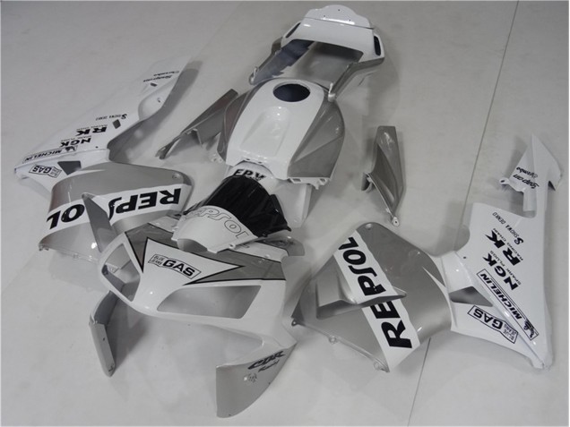 Argent Blanc Noir Repsol 03-04 Honda CBR600RR Carénages Moto Argent Blanc Noir Repsol 03-04 Honda CBR600RR Carénages Moto
