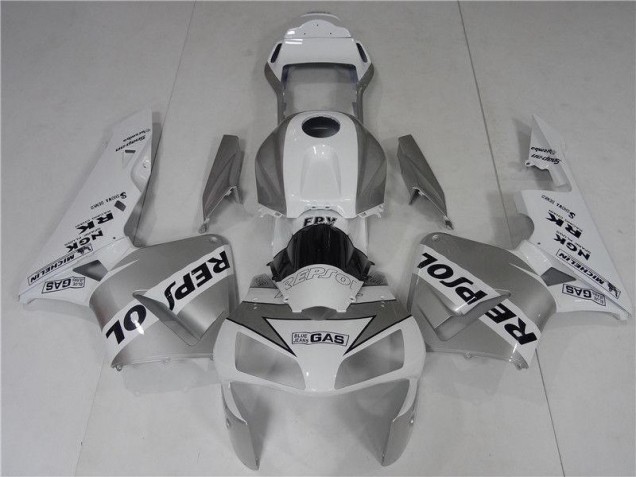 Argent Blanc Noir Repsol 03-04 Honda CBR600RR Carénages Moto Argent Blanc Noir Repsol 03-04 Honda CBR600RR Carénages Moto