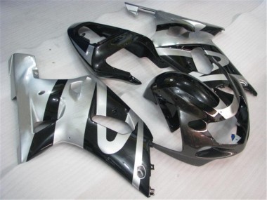 Argent Noir 01-03 Suzuki GSXR 600/750 Carénage Moto
