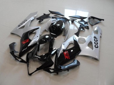 Argent Noir 05-06 Suzuki GSXR 1000 Carénage Moto