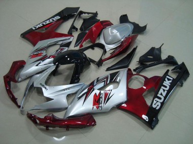 Argent Rouge 05-06 Suzuki GSXR 1000 Carénage Moto