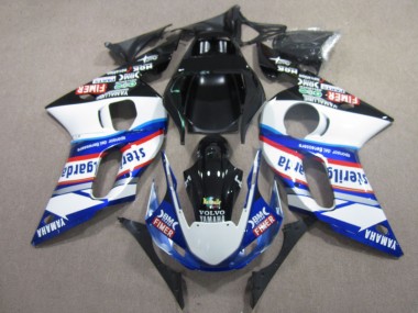 BM FIMER VOLVO Bleu Blanc Noir 98-02 Yamaha YZF R6 Carénage Moto