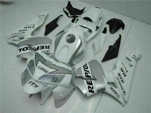 Blanc 05-06 Honda CBR600RR Carénages Moto de Rechange Blanc 05-06 Honda CBR600RR Carénages Moto de Rechange
