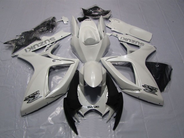 Blanc 06-07 Suzuki GSXR 600 Carénages Moto Blanc 06-07 Suzuki GSXR 600 Carénages Moto