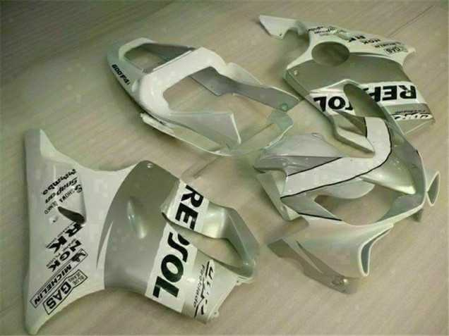 Blanc Argent 01-03 Honda CBR600 F4i Carénage Moto Blanc Argent 01-03 Honda CBR600 F4i Carénage Moto