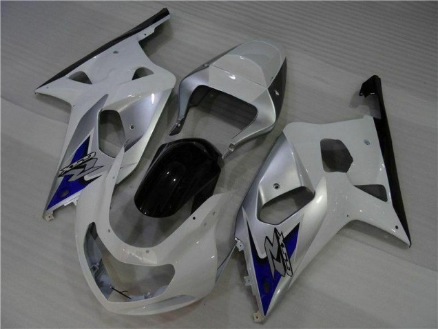 Blanc Argent 01-03 Suzuki GSXR 600/750 Carénage Moto Blanc Argent 01-03 Suzuki GSXR 600/750 Carénage Moto