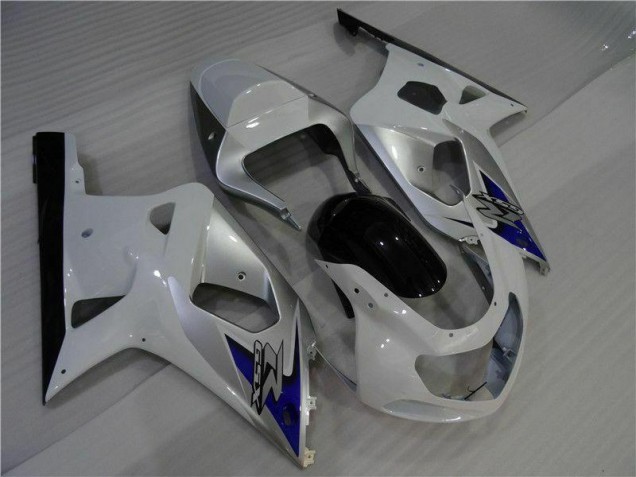 Blanc Argent 01-03 Suzuki GSXR 600/750 Carénage Moto Blanc Argent 01-03 Suzuki GSXR 600/750 Carénage Moto