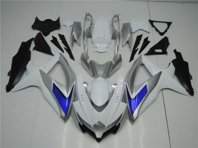 Blanc Argent Bleu 08-10 Suzuki GSXR 600/750 Carénage Moto Blanc Argent Bleu 08-10 Suzuki GSXR 600/750 Carénage Moto