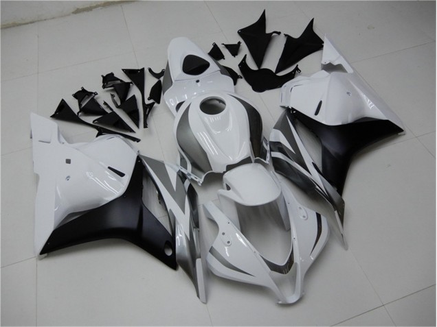 Blanc Argent Noir 09-12 Honda CBR600RR Carénage Moto