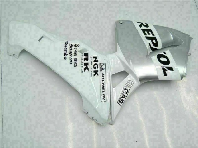 Blanc Argent Repsol 03-04 Honda CBR600RR Carénage Moto Blanc Argent Repsol 03-04 Honda CBR600RR Carénage Moto