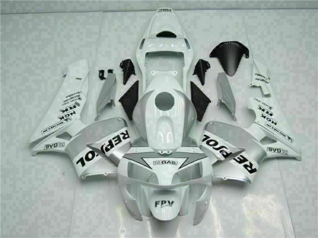 Blanc Argent Repsol 03-04 Honda CBR600RR Carénage Moto Blanc Argent Repsol 03-04 Honda CBR600RR Carénage Moto