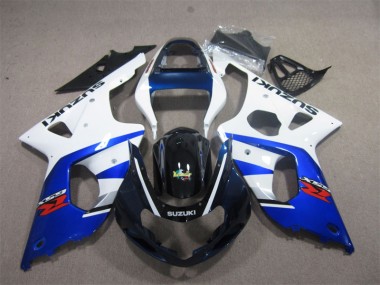 Blanc Bleu 00-02 Suzuki GSXR 1000 Carénage Moto