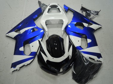 Blanc Bleu 01-03 Suzuki GSXR 600 Carénage Moto
