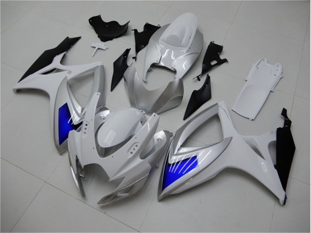 Blanc Bleu 06-07 Suzuki GSXR 600/750 Carénages Moto Blanc Bleu 06-07 Suzuki GSXR 600/750 Carénages Moto