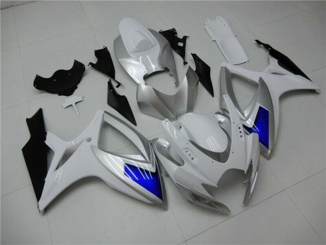Blanc Bleu 06-07 Suzuki GSXR 600/750 Carénages Moto Blanc Bleu 06-07 Suzuki GSXR 600/750 Carénages Moto