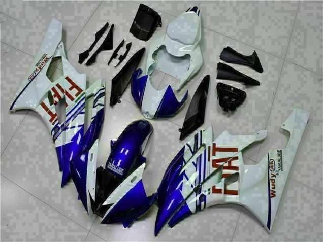 Blanc Bleu 06-07 Yamaha YZF R6 Carénage Moto Blanc Bleu 06-07 Yamaha YZF R6 Carénage Moto