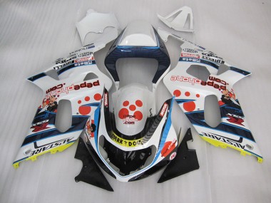Blanc Bleu Dark Dog 01-03 Suzuki GSXR 600 Carénage Moto