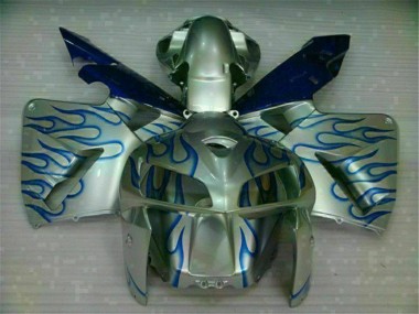 Blanc Bleu Flamme 05-06 Honda CBR600RR Carénage Moto