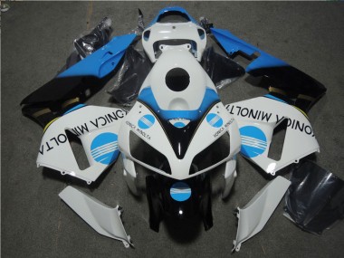 Blanc Bleu Konica Minolta 05-06 Honda CBR600RR Carénages Moto
