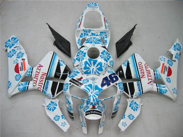 Blanc Bleu Nastro Azzurro 46 05-06 Honda CBR600RR Carénage Moto Blanc Bleu Nastro Azzurro 46 05-06 Honda CBR600RR Carénage Moto