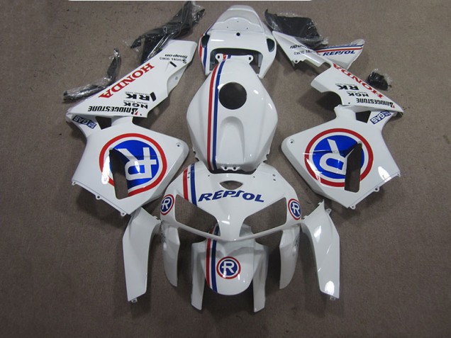 Blanc Bleu Repsol 05-06 Honda CBR600RR Carénage Moto Blanc Bleu Repsol 05-06 Honda CBR600RR Carénage Moto