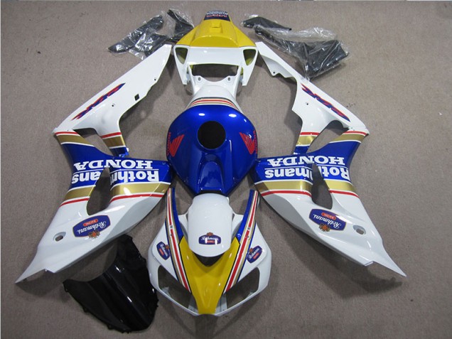 Blanc Bleu Rothmans 06-07 Honda CBR1000RR Carénage Moto Blanc Bleu Rothmans 06-07 Honda CBR1000RR Carénage Moto