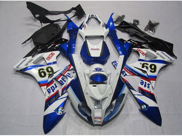 Blanc Bleu Sterilgarda 69 09-14 BMW S1000RR Carénage Moto Blanc Bleu Sterilgarda 69 09-14 BMW S1000RR Carénage Moto