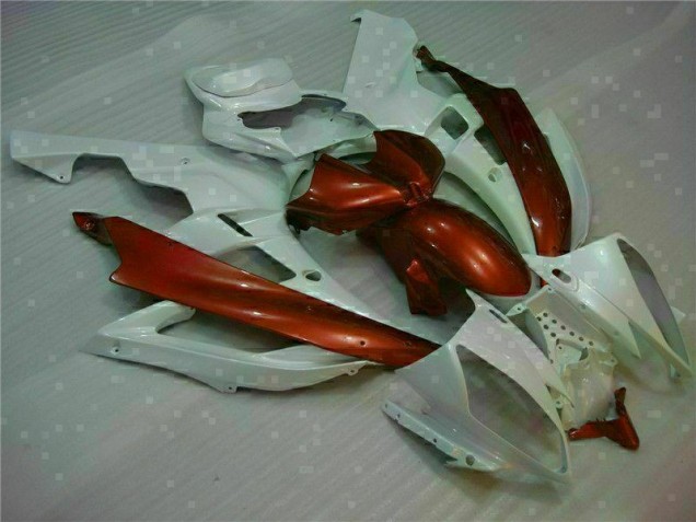 Blanc Brun 06-07 Yamaha YZF R6 Carénage Moto Blanc Brun 06-07 Yamaha YZF R6 Carénage Moto