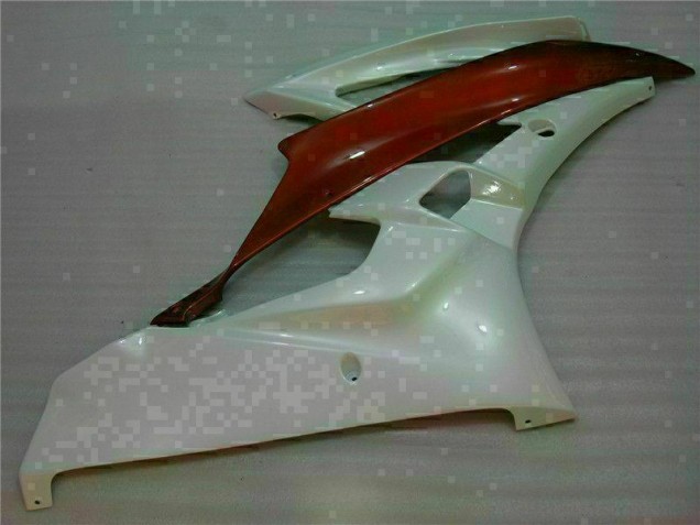 Blanc Brun 06-07 Yamaha YZF R6 Carénage Moto Blanc Brun 06-07 Yamaha YZF R6 Carénage Moto