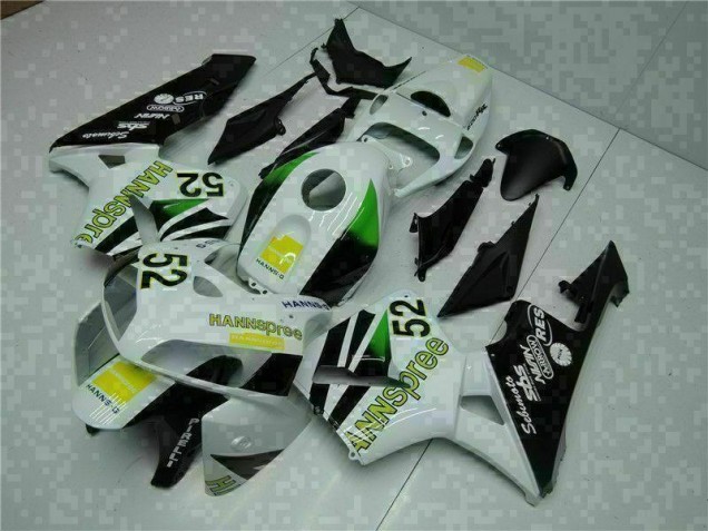 Blanc Jaune Vert 52 05-06 Honda CBR600RR Carénage Moto Blanc Jaune Vert 52 05-06 Honda CBR600RR Carénage Moto