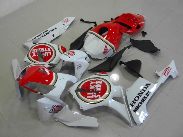 Blanc Nacré Lucky Strike 05-06 Honda CBR600RR Carénage Moto Blanc Nacré Lucky Strike 05-06 Honda CBR600RR Carénage Moto