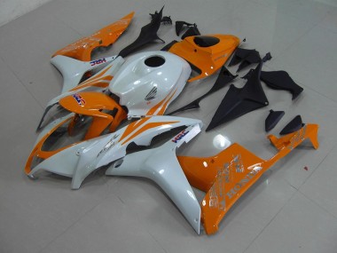 Blanc Nacré Orange 07-08 Honda CBR600RR Carénage Moto