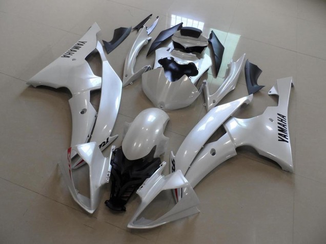 Blanc Nacré Style OEM 08-16 Yamaha YZF R6 Carénage Moto Blanc Nacré Style OEM 08-16 Yamaha YZF R6 Carénage Moto
