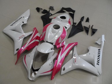 Blanc Nacré avec Rose 07-08 Honda CBR600RR Carénage Moto