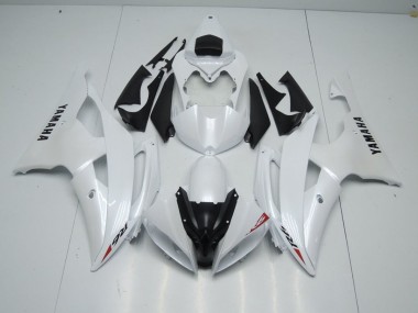 Blanc Nacré et Rouge Décalque 08-16 Yamaha YZF R6 Carénage Moto