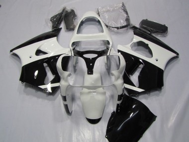 Blanc Noir 00-02 Kawasaki ZX6R Carénage Moto