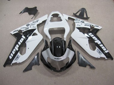 Blanc Noir 01-03 Suzuki GSXR 600 Carénage Moto