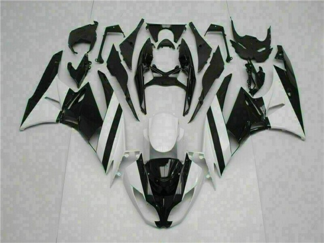 Blanc Noir 09-12 Kawasaki ZX6R Carénage Moto Blanc Noir 09-12 Kawasaki ZX6R Carénage Moto