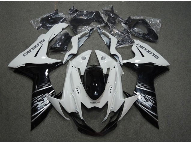 Blanc Noir 11-21 Suzuki GSXR 750 Carénages Moto Blanc Noir 11-21 Suzuki GSXR 750 Carénages Moto