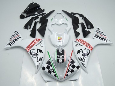 Blanc Noir Abrath 09-11 Yamaha YZF R1 Carénage Moto