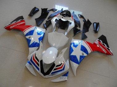 Blanc Noir Ducati Star 09-11 Yamaha YZF R1 Carénage Moto