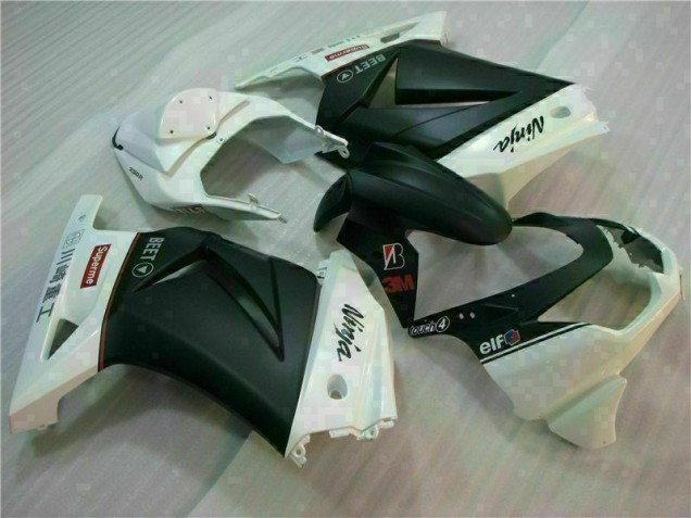 Blanc Noir Ninja 3M 08-12 Kawasaki EX250 Carénage Moto Blanc Noir Ninja 3M 08-12 Kawasaki EX250 Carénage Moto