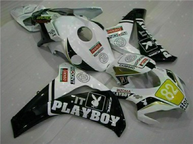 Blanc Noir Playboy 08-11 Honda CBR1000RR Carénage Moto