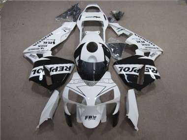Blanc Noir Repsol 05-06 Honda CBR600RR Carénage Moto