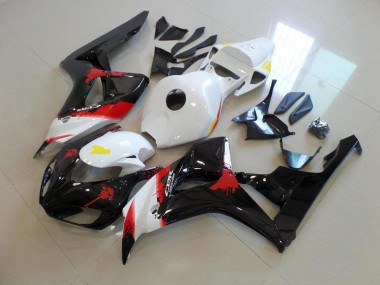 Blanc Noir avec No Décalque 06-07 Honda CBR1000RR Carénage Moto