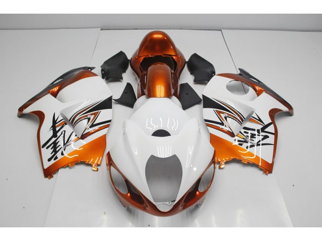 Blanc Orange 96-07 Suzuki GSXR 1300 Hayabusa Carénage Moto Blanc Orange 96-07 Suzuki GSXR 1300 Hayabusa Carénage Moto