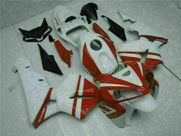 Blanc Rouge 05-06 Honda CBR600RR Carénages Moto Blanc Rouge 05-06 Honda CBR600RR Carénages Moto