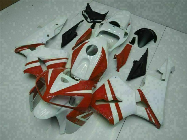 Blanc Rouge 05-06 Honda CBR600RR Carénages Moto Blanc Rouge 05-06 Honda CBR600RR Carénages Moto
