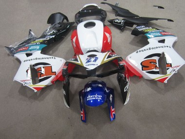 Blanc Rouge Bleu 07-08 Honda CBR600RR Carénage Moto