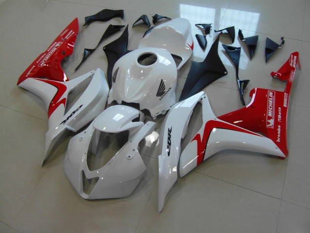 Blanc Rouge Courses Version 07-08 Honda CBR600RR Carénage Moto Blanc Rouge Courses Version 07-08 Honda CBR600RR Carénage Moto